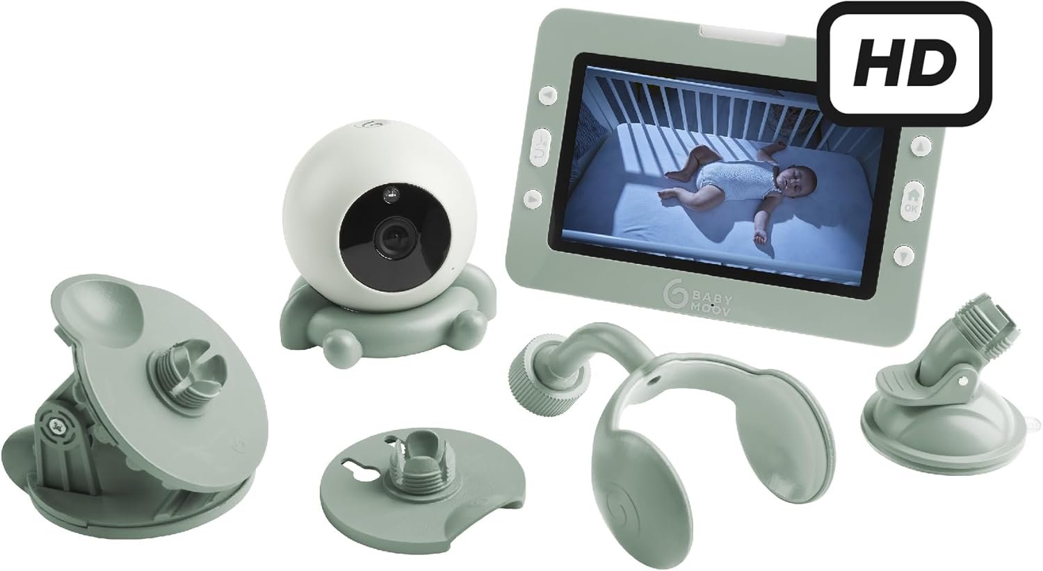BABYMOOV Babyphone Caméra Yoo Go+ - Grand Ecran HD 5 pouces 720P