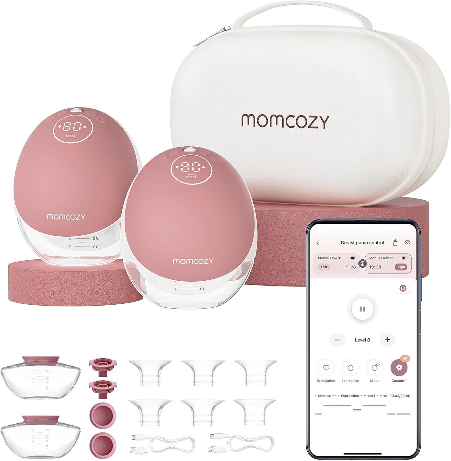 Momcozy Tire-Lait Électrique Main Libre Portable M9 Amélioré