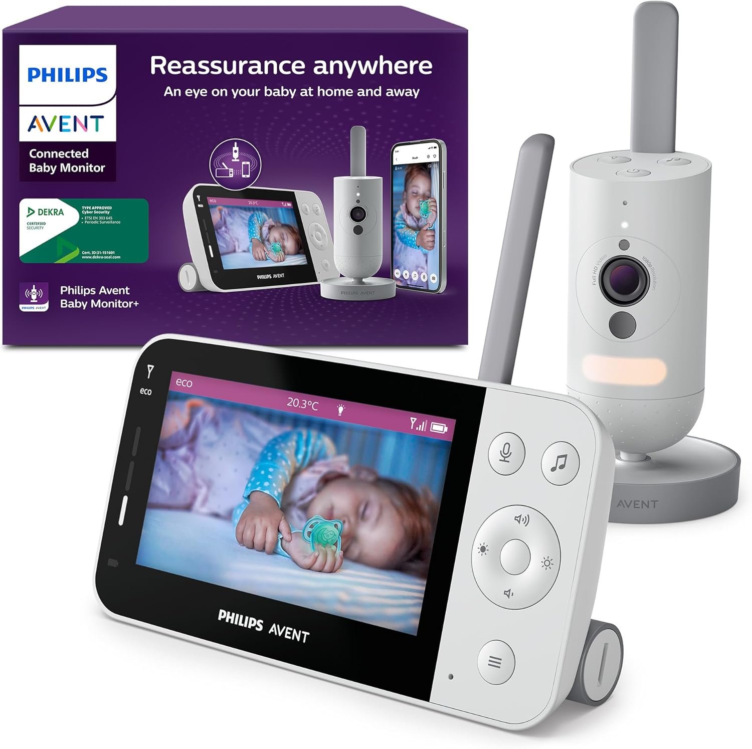 AVENT Philips écoute-bébé connecté avec Wi-FI, caméra HD de Haute qualité
