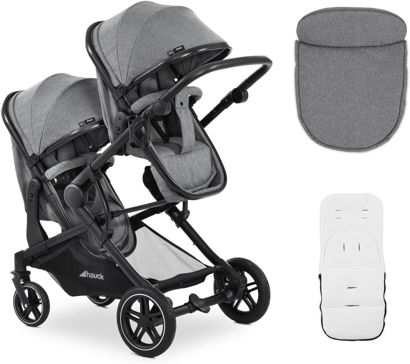 hauck Atlantic Twin Poussette Double – Dès la Naissance jusqu’à 15 kg par Enfant