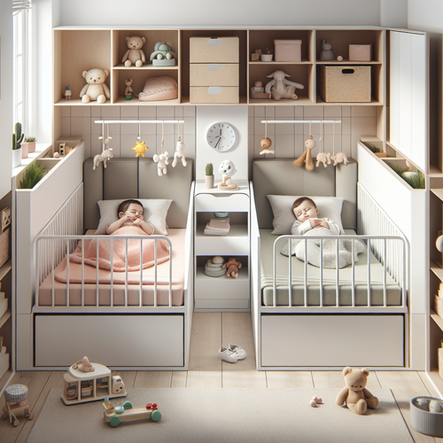 Lit jumeaux bébé design et gain de place