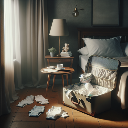 Femme souriante portant une couche post-partum confortablement installée