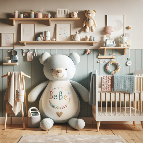 Doudou bébé personnalisé sur lit doux