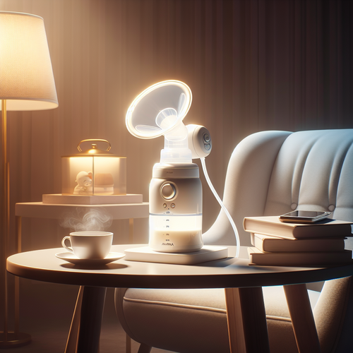 Tire-lait électrique KISSBOBO élégant et compact dans une chambre moderne - propreté, discrétion et praticité