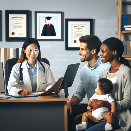 Chiropracteur manipulant un nourrisson en toute douceur