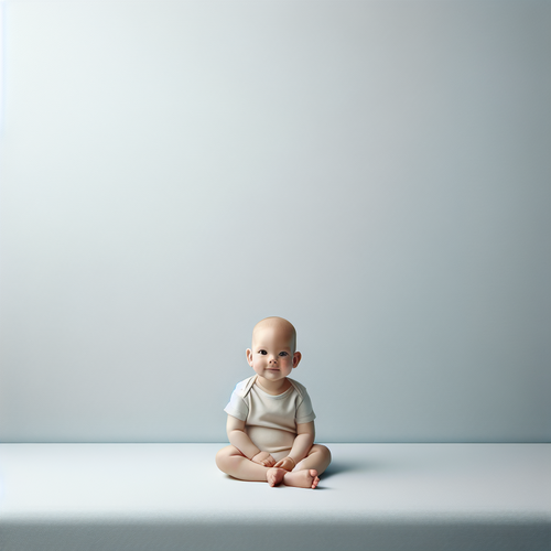 Photographie d'un bébé conforme aux normes passeport, sur fond neutre