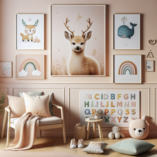 Poster animaux mignons pour chambre bébé