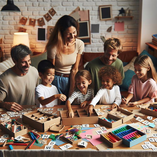 Matériel Montessori coloré pour activités de grammaire