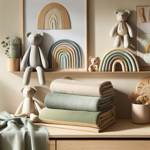 Couverture bébé personnalisée pliée sur une commode, douce et élégante - couverture-bebe-personnalisee.jpg